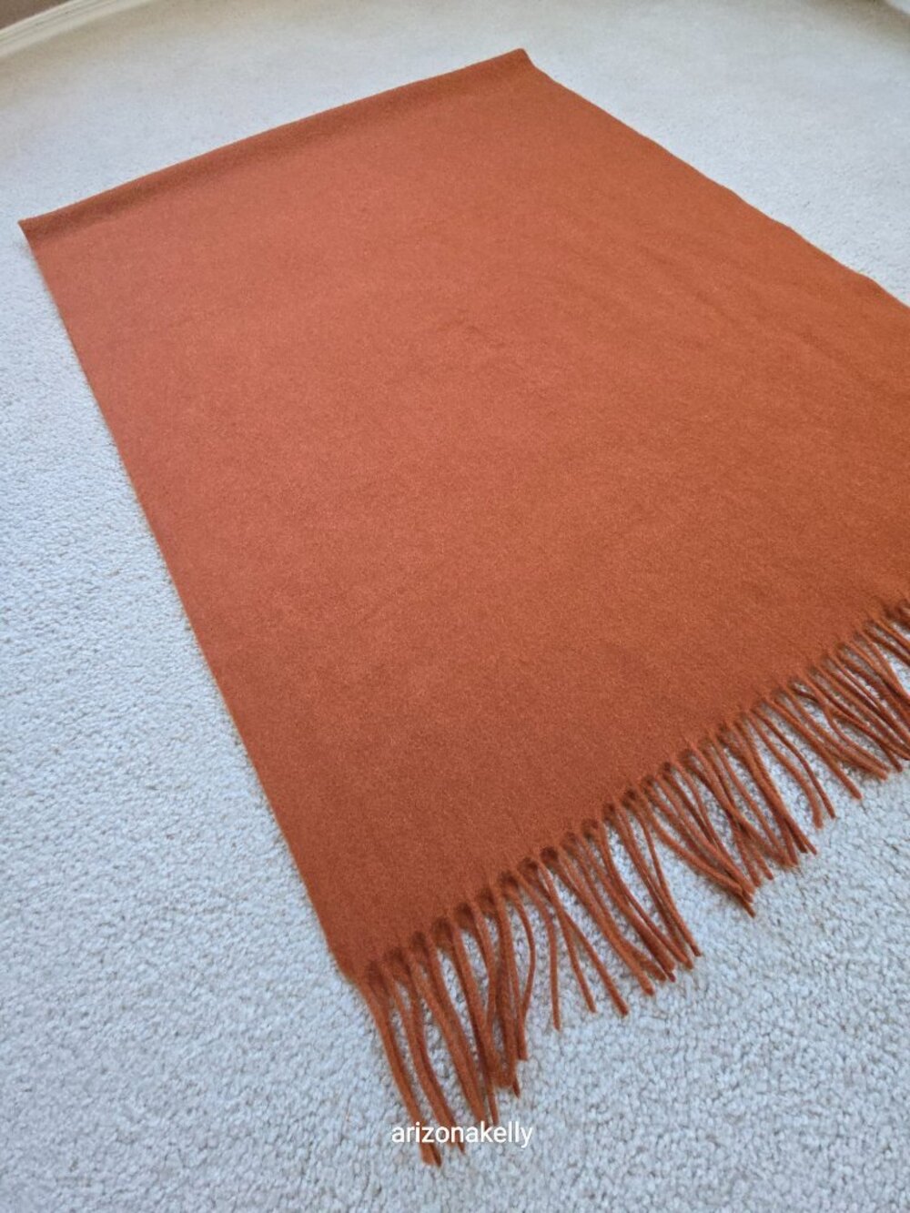 NWT tbco Lambswool Rust Scarf Scotland - Picture 7 of 14
